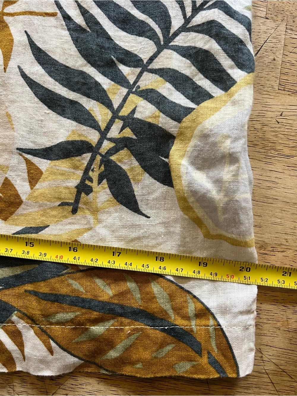 Button Front Tropical Print Tank Top 100% Linen - Picture 9 of 13